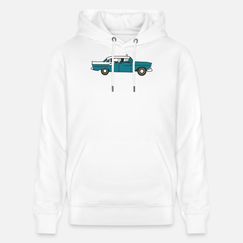 Kubanisches Oldtimer-Auto - Stanley/Stella Unisex Bio-Hoodie CRUISER  - Weiß