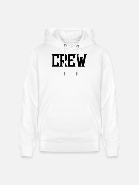 crew_schrift - Stanley/Stella CRUISER Unisex Organic Hoodie - white