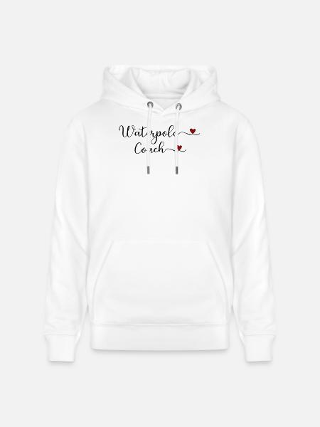 Wasserballtrainer mit Herzdesign - Stanley/Stella Unisex Bio-Hoodie CRUISER - Weiß