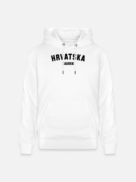 ZAGREB Hrvatska - Kroatien - Croatia - Stanley/Stella CRUISER Unisex Organic Hoodie - white