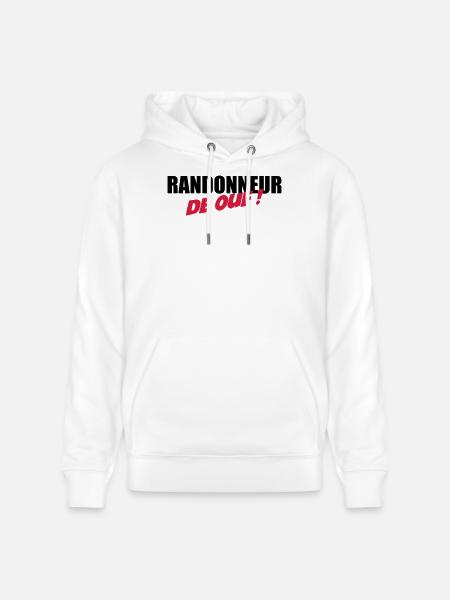 Randonneur de ouf ! - Sweat à capuche bio CRUISER Stanley/Stella Unisexe - blanc