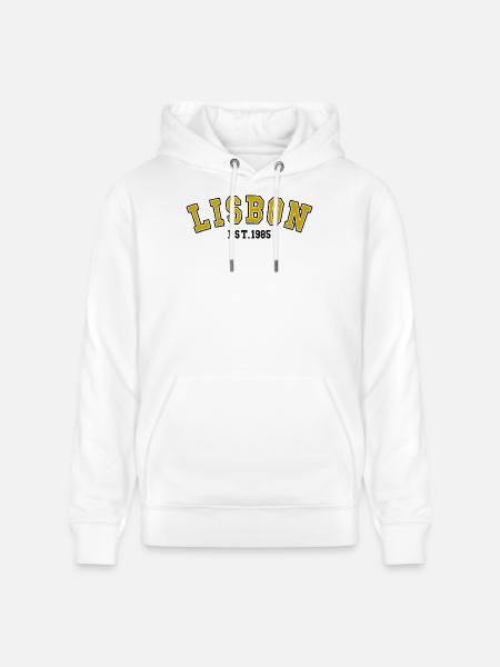 Lisbon Est. 1985 - Stanley/Stella CRUISER Unisex Organic Hoodie - white