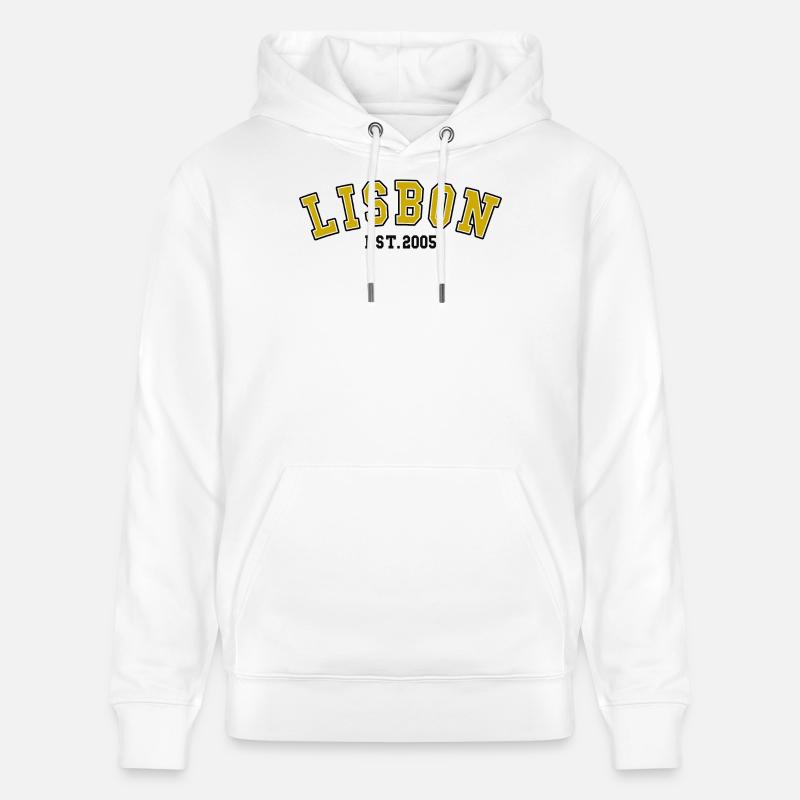 Lisbonne Est. 2005 - Sweat à capuche bio CRUISER Stanley/Stella Unisexe - blanc