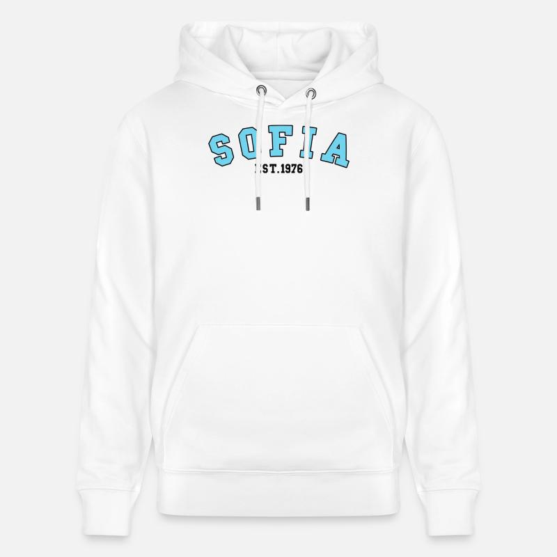 Sofia Fondée en 1976 - Sweat à capuche bio CRUISER Stanley/Stella Unisexe - blanc