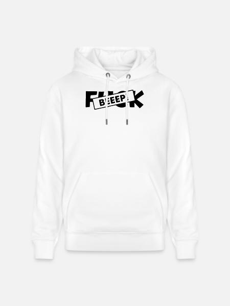 Zensur Piep Geräusch Fuck - Stanley/Stella Unisex Bio-Hoodie CRUISER - Weiß