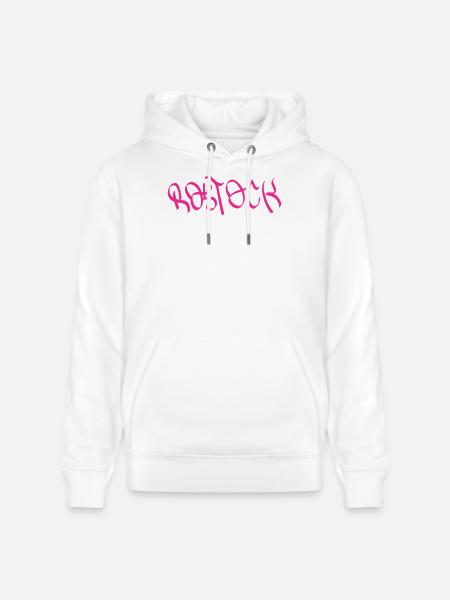 Rostock Graffiti Style T-Shirt - Stanley/Stella CRUISER Unisex Organic Hoodie - white
