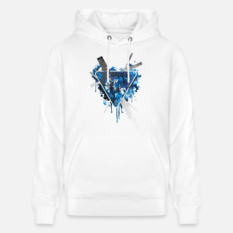 Triangle graphique eX - Sweat à capuche bio CRUISER Stanley/Stella Unisexe - blanc