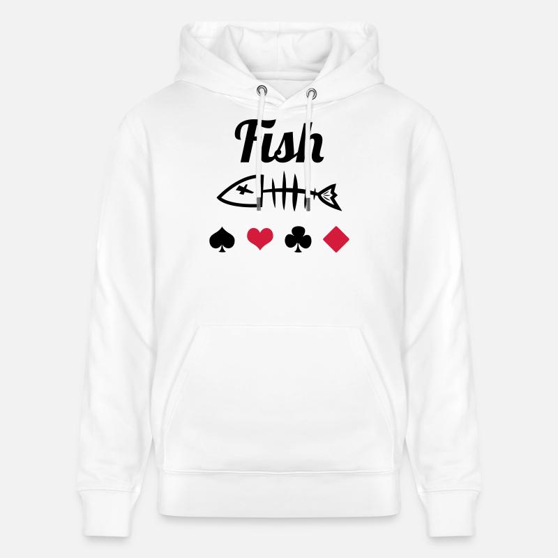 Poker : Fish - Sweat à capuche bio CRUISER Stanley/Stella Unisexe - blanc