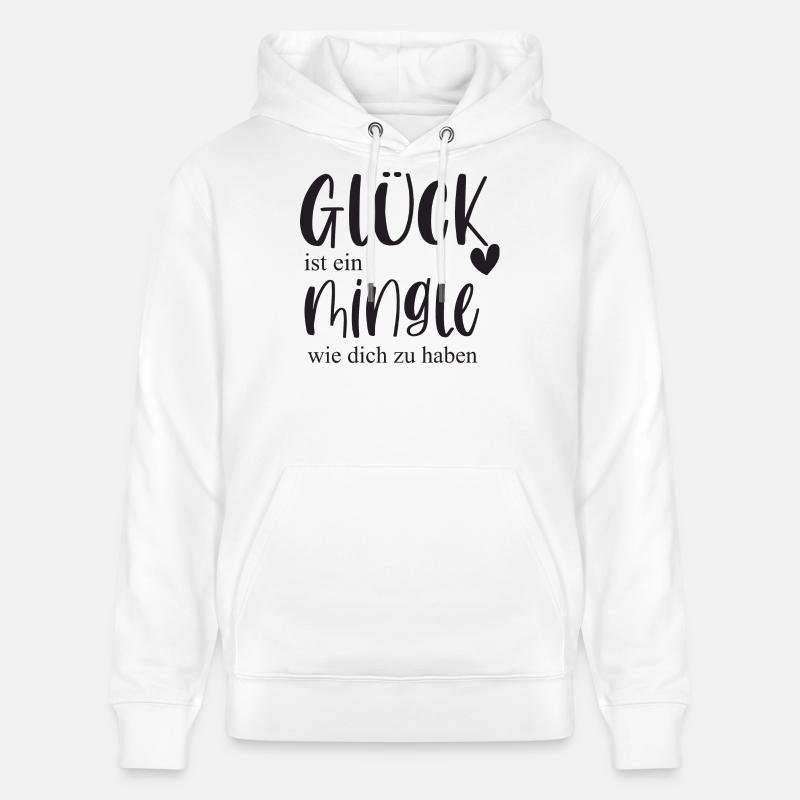 Mingle Single Freundschaft Plus Date Geschenk - Stanley/Stella Unisex Bio-Hoodie CRUISER  - Weiß