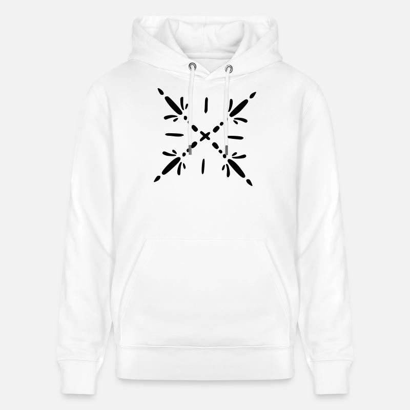 Mandala flocon de neige - Sweat à capuche bio CRUISER Stanley/Stella Unisexe - blanc