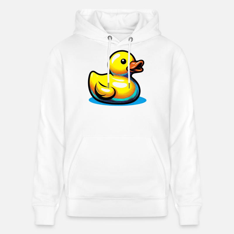 Caneton Canard Canard Canard - Sweat à capuche bio CRUISER Stanley/Stella Unisexe - blanc