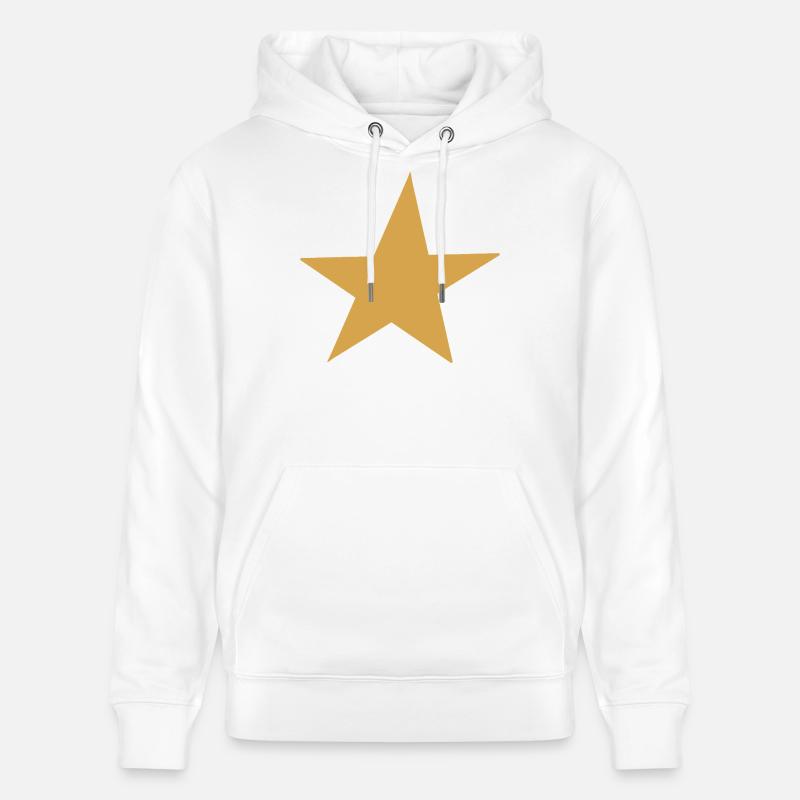 Design d’expression Golden Star - Sweat à capuche bio CRUISER Stanley/Stella Unisexe - blanc