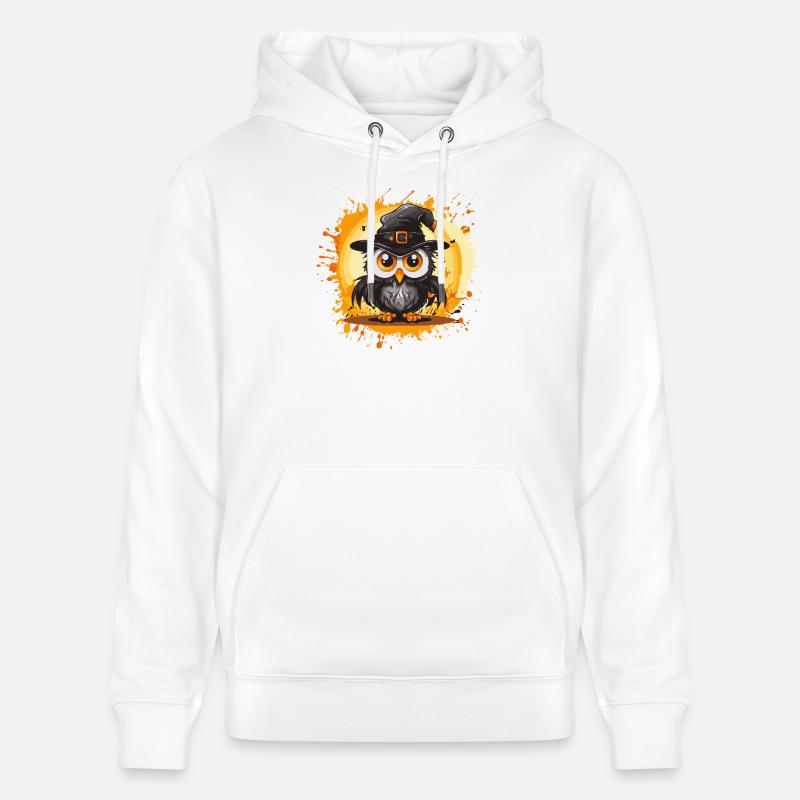 Noctambule Sorcier Halloween - Sweat à capuche bio CRUISER Stanley/Stella Unisexe - blanc