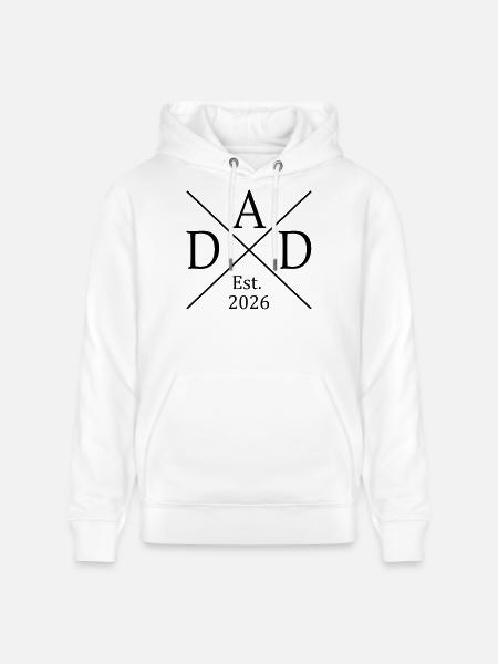 Dad Est. 2026 - Stanley/Stella Unisex Bio-Hoodie CRUISER  - Weiß