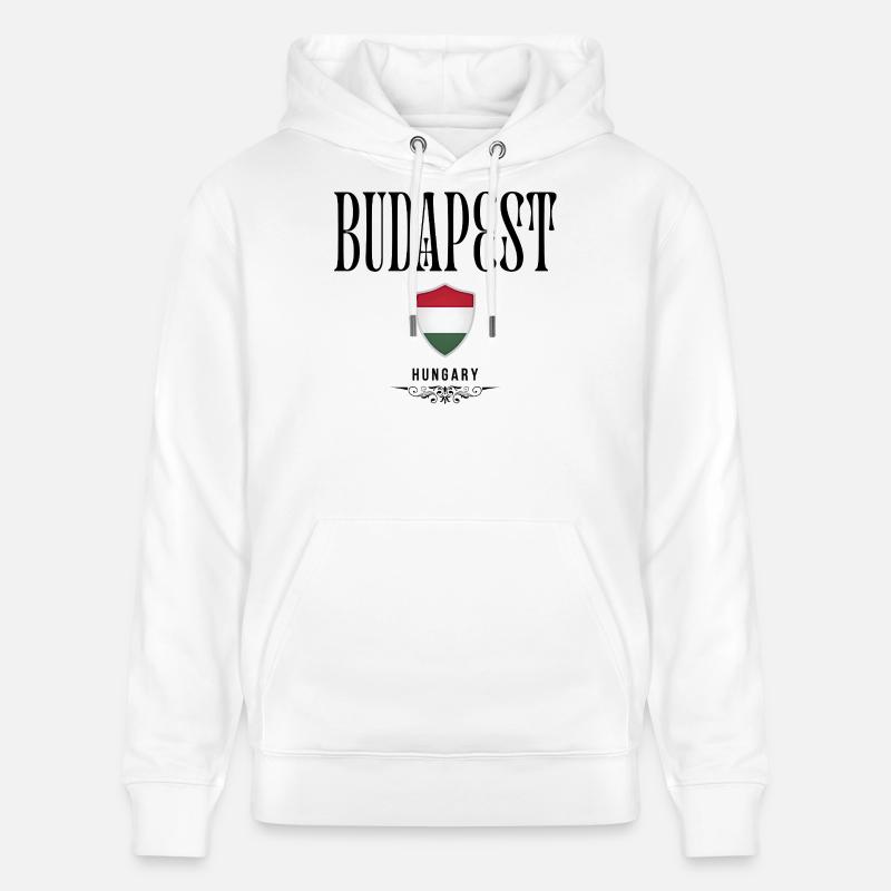 Souvenir de Budapest, design élégant Budapest - Sweat à capuche bio CRUISER Stanley/Stella Unisexe - blanc