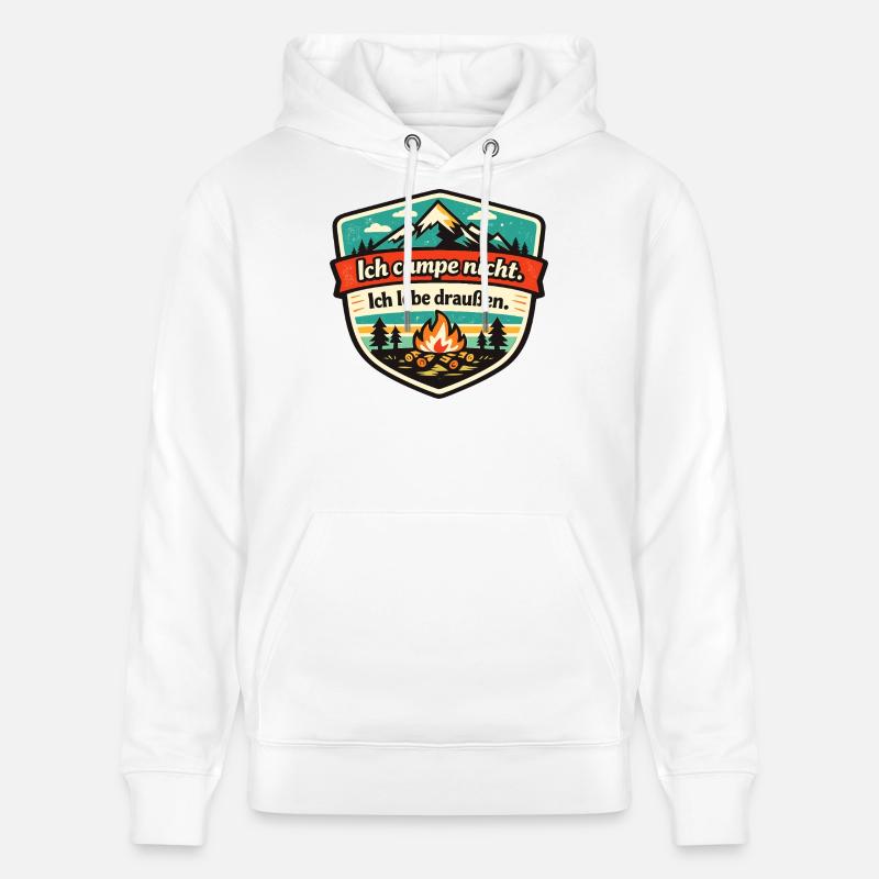 Camping-car, van, camping-car, lune - Sweat à capuche bio CRUISER Stanley/Stella Unisexe - blanc