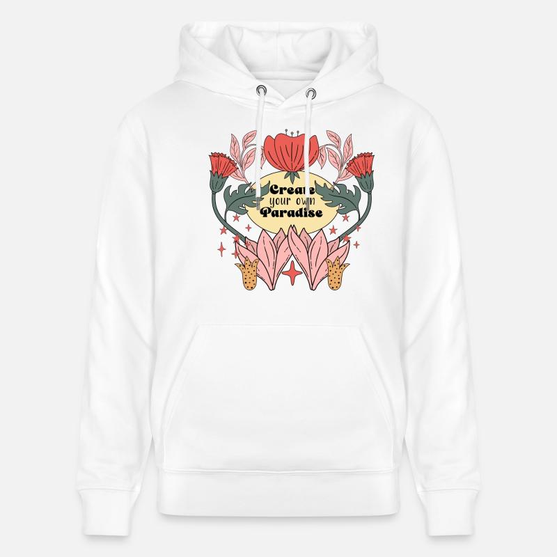 Jardin paradisiaque - Sweat à capuche bio CRUISER Stanley/Stella Unisexe - blanc
