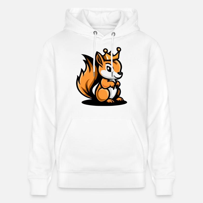 Eichhörnchen Comic Krone - Stanley/Stella Unisex Bio-Hoodie CRUISER  - Weiß