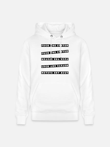 fuck the system - Stanley/Stella Unisex Bio-Hoodie CRUISER - Weiß