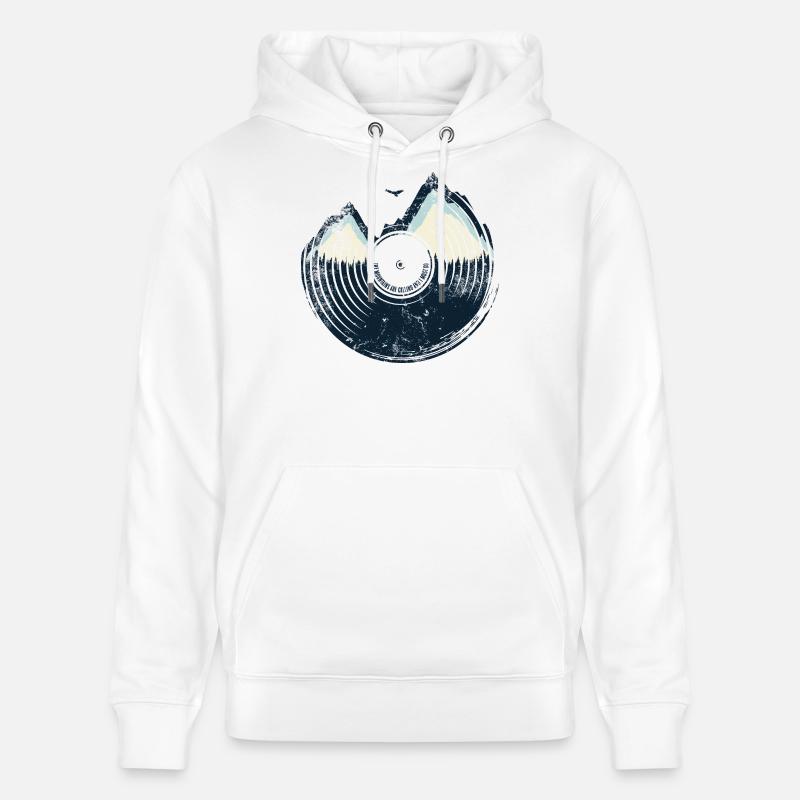 Vinyle Echo Ridge Mountain - Sweat à capuche bio CRUISER Stanley/Stella Unisexe - blanc