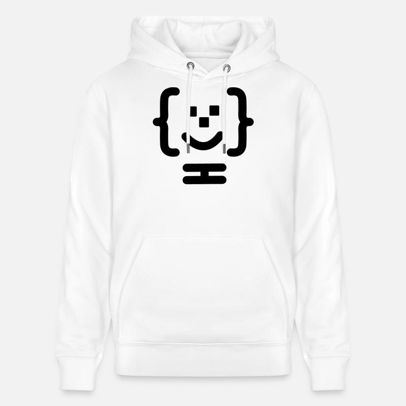 Code-Logo des Hauptprogrammierers - Stanley/Stella Unisex Bio-Hoodie CRUISER  - Weiß