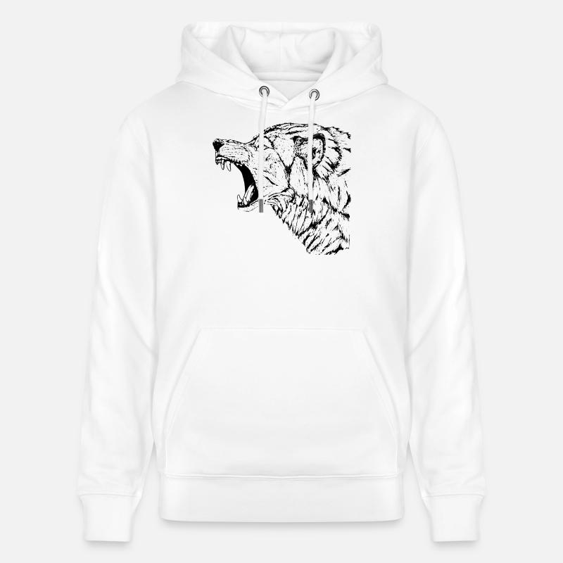 Loup - Sweat à capuche bio CRUISER Stanley/Stella Unisexe - blanc