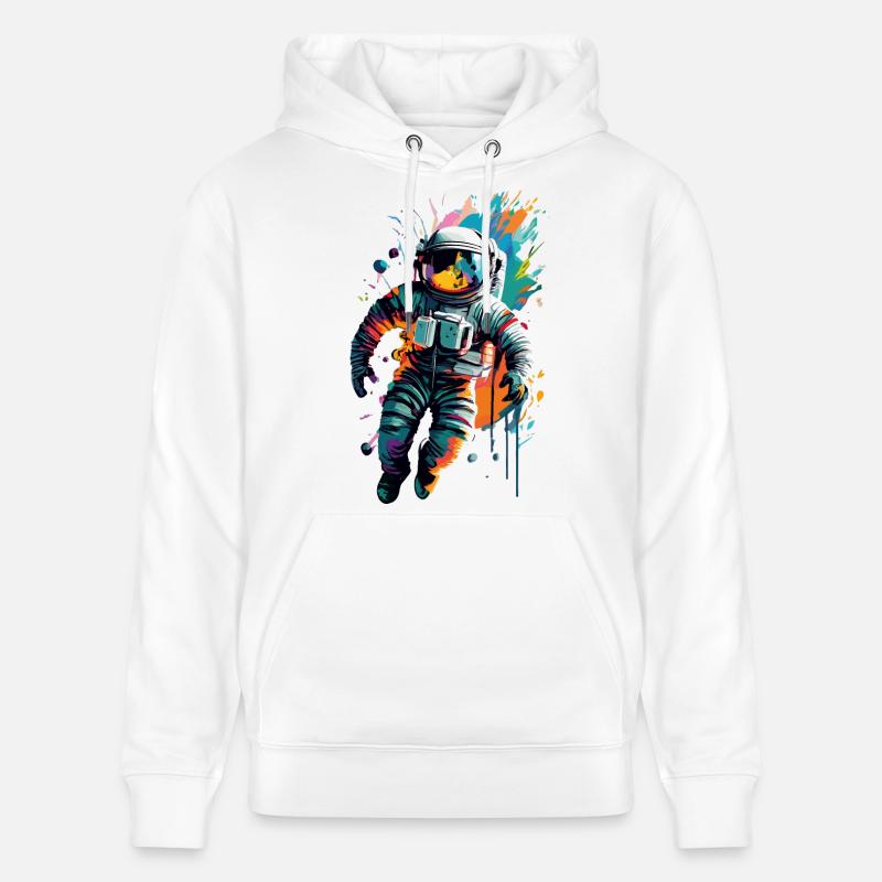 Astronaute dans l’espace spatial - Astronaut Space - Sweat à capuche bio CRUISER Stanley/Stella Unisexe - blanc