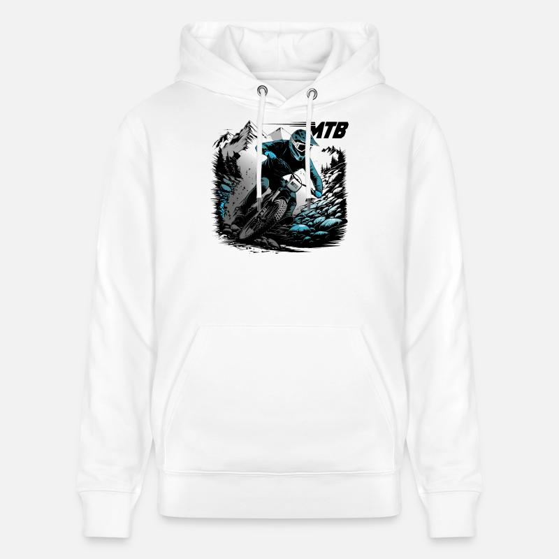 VTT Descente - Sweat à capuche bio CRUISER Stanley/Stella Unisexe - blanc