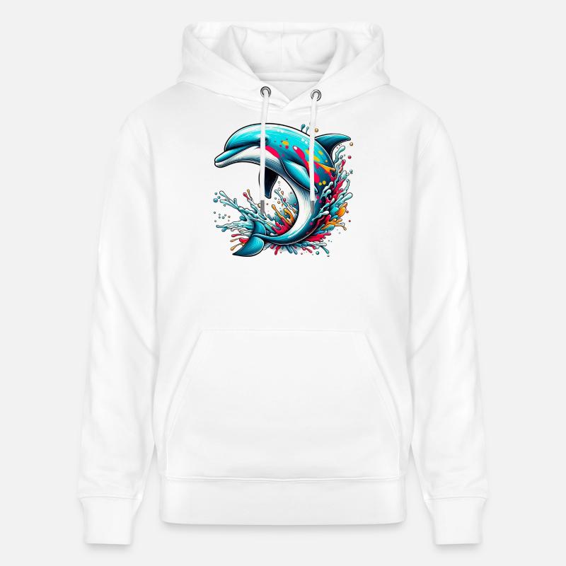 Dauphin - Sweat à capuche bio CRUISER Stanley/Stella Unisexe - blanc