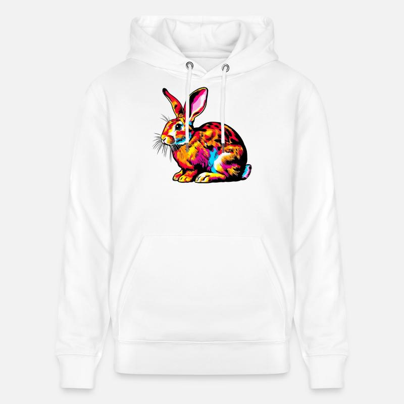 Lapin - Sweat à capuche bio CRUISER Stanley/Stella Unisexe - blanc