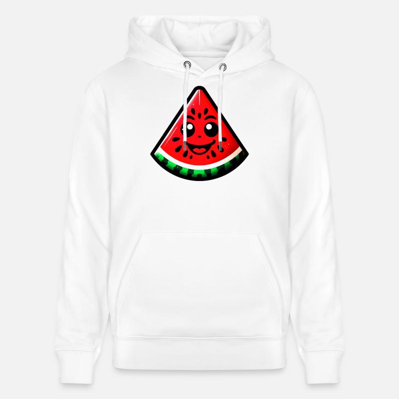 Pastèque - Sweat à capuche bio CRUISER Stanley/Stella Unisexe - blanc
