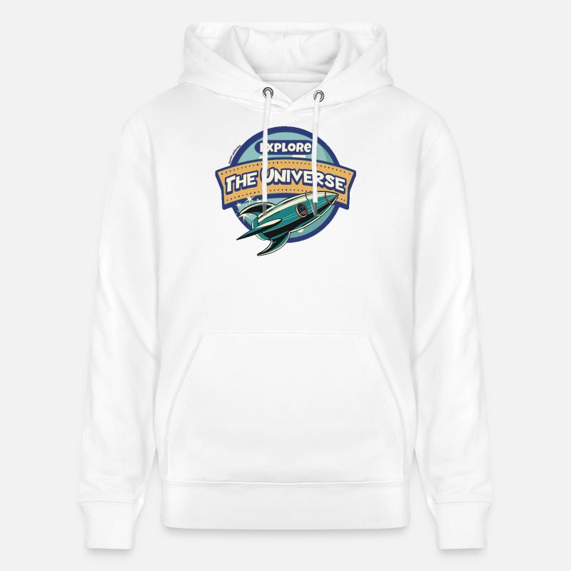 Space Explorer - Explorez l’Univers - Sweat à capuche bio CRUISER Stanley/Stella Unisexe - blanc