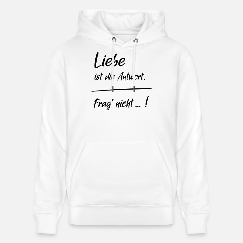 L’amour est la réponse - Sweat à capuche bio CRUISER Stanley/Stella Unisexe - blanc