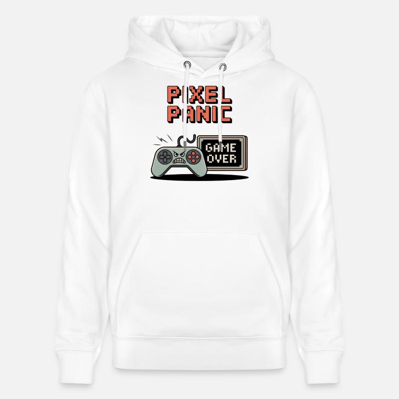 Pixel Panic – Game Over Rage Modus - Stanley/Stella Unisex Bio-Hoodie CRUISER  - Weiß
