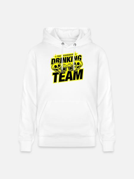 Drinking Team Skelett Bier - Stanley/Stella Unisex Bio-Hoodie CRUISER  - Weiß