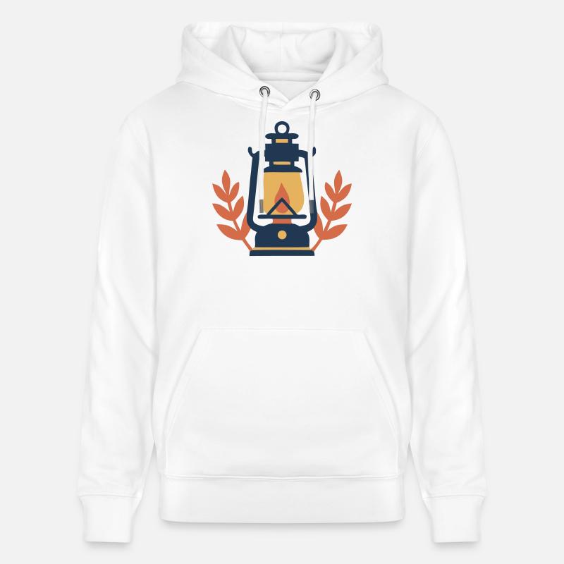 Forêt naturelle Camping Lantern - Sweat à capuche bio CRUISER Stanley/Stella Unisexe - blanc
