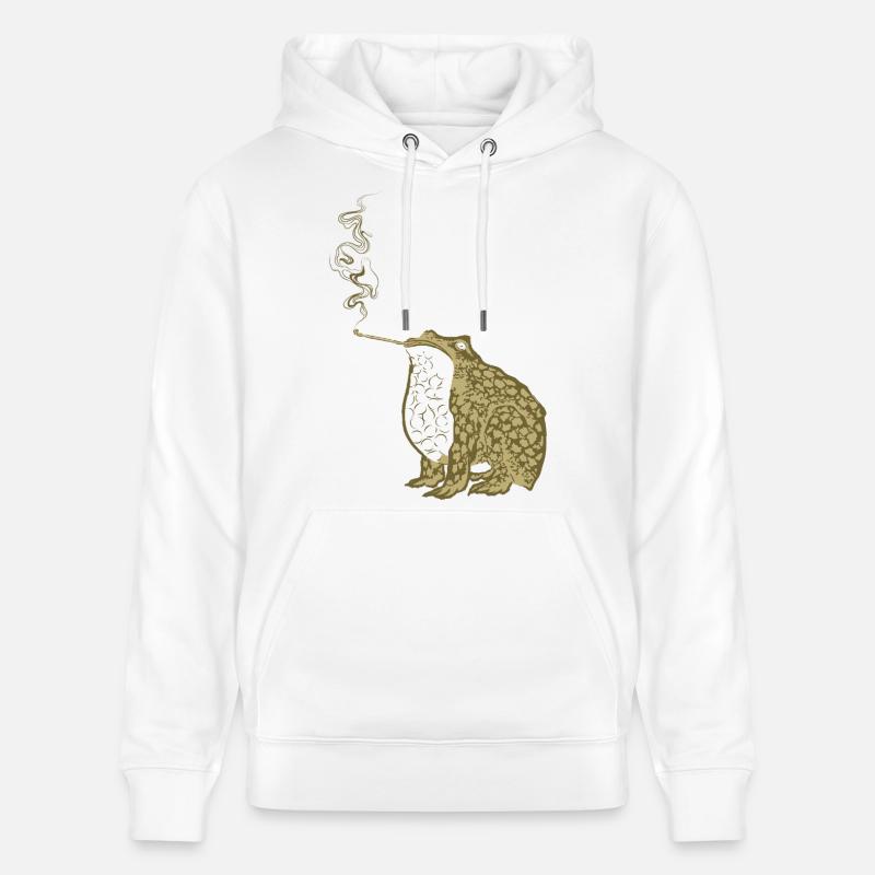 Fumée de grenouille japonaise funky - Sweat à capuche bio CRUISER Stanley/Stella Unisexe - blanc