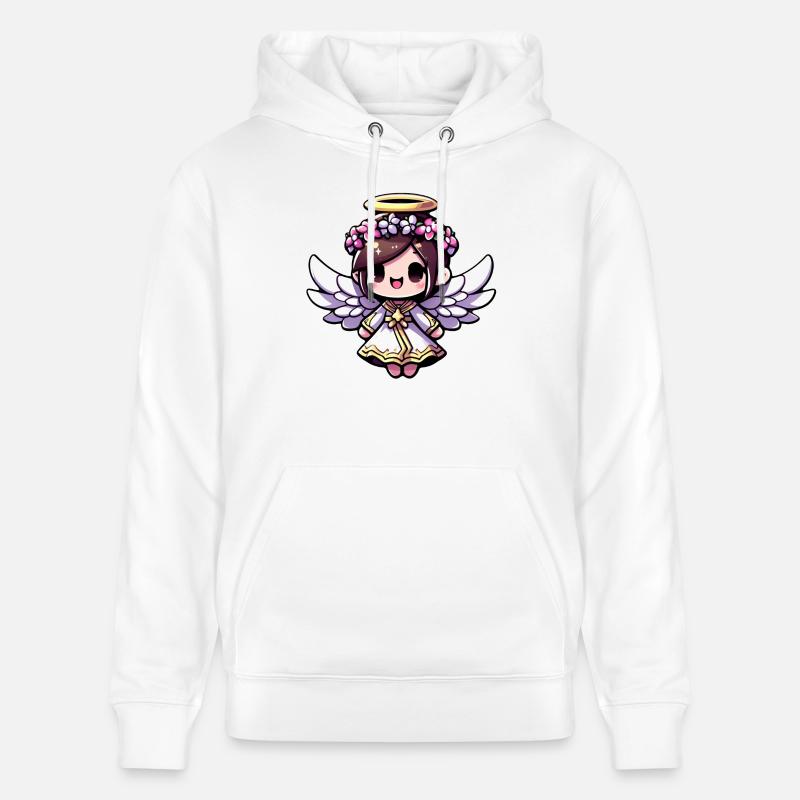 Ätherisches Engels-Chibi - Engel, niedlich, entzückend - Stanley/Stella Unisex Bio-Hoodie CRUISER  - Weiß