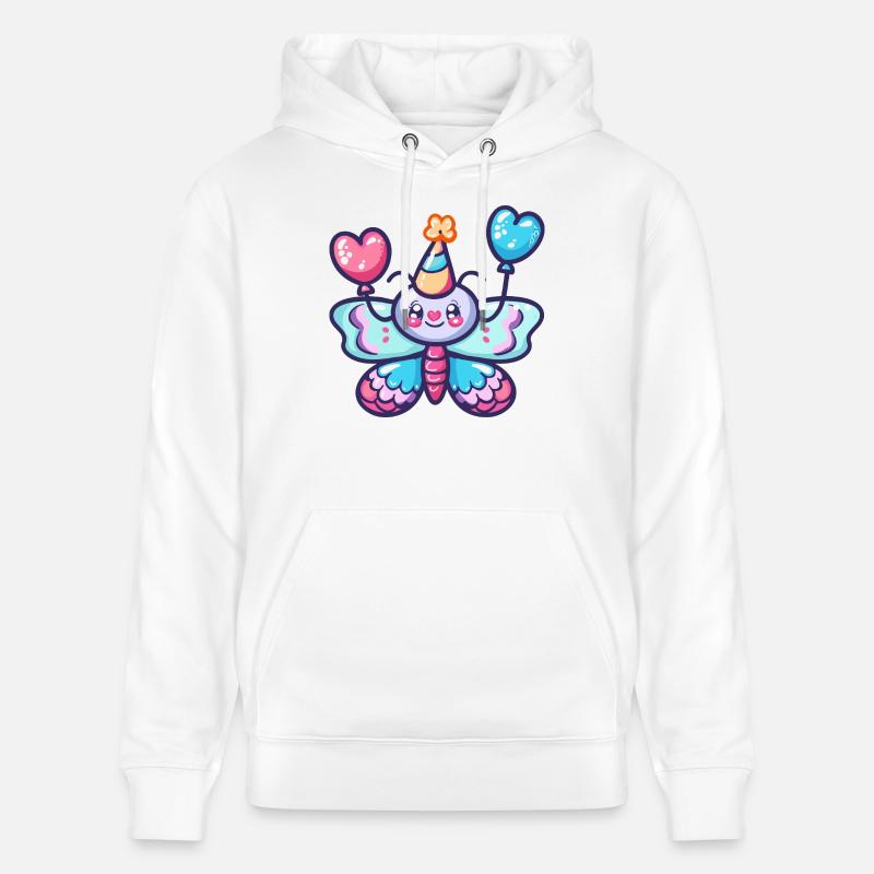 Papillon Anniversaire BD - Sweat à capuche bio CRUISER Stanley/Stella Unisexe - blanc