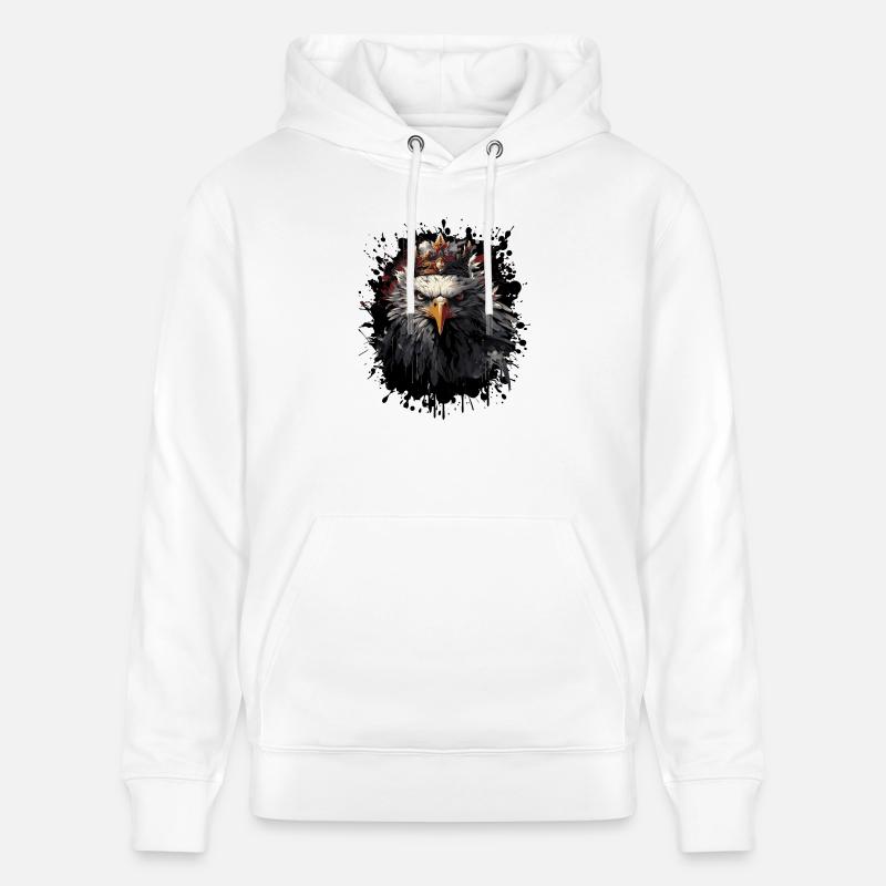 Couronne d’aigle - Sweat à capuche bio CRUISER Stanley/Stella Unisexe - blanc