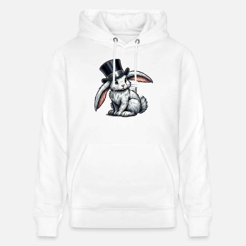 Cylindre de lapin - Sweat à capuche bio CRUISER Stanley/Stella Unisexe - blanc