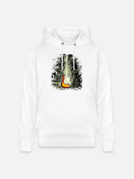 guitar - Stanley/Stella CRUISER Unisex Organic Hoodie - white
