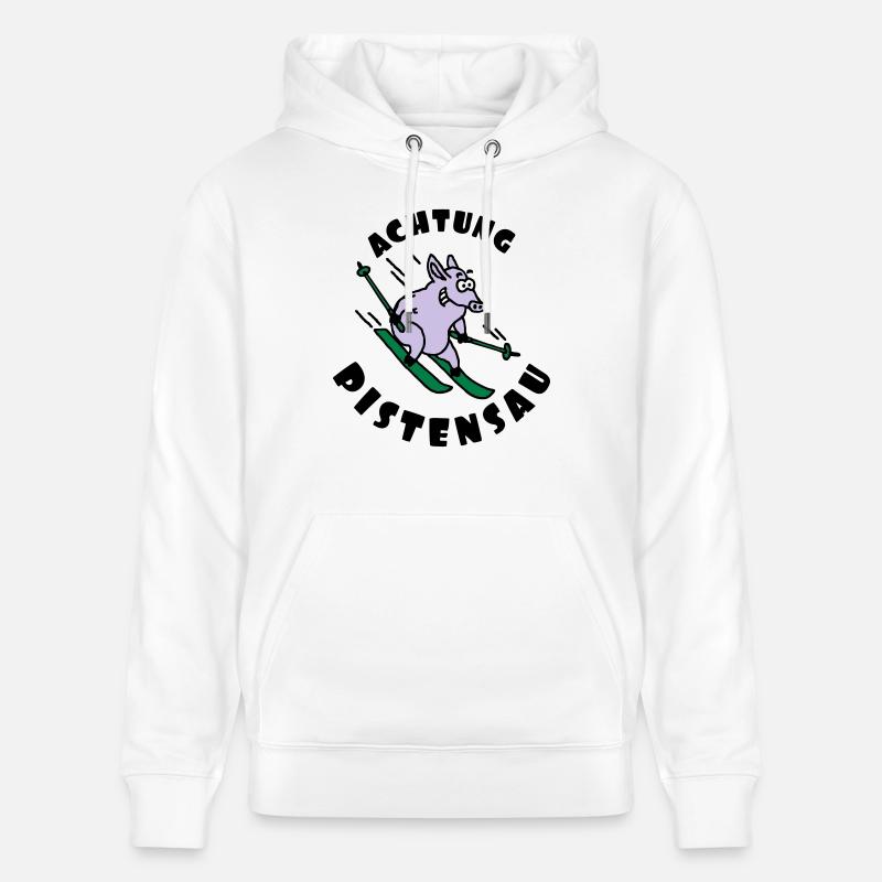 pistensau_02_e_3c - Stanley/Stella Unisex Bio-Hoodie CRUISER  - Weiß