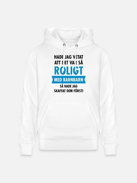 Roligt Med Barnbarn Morfar - Stanley/Stella CRUISER Unisex Organic Hoodie - white
