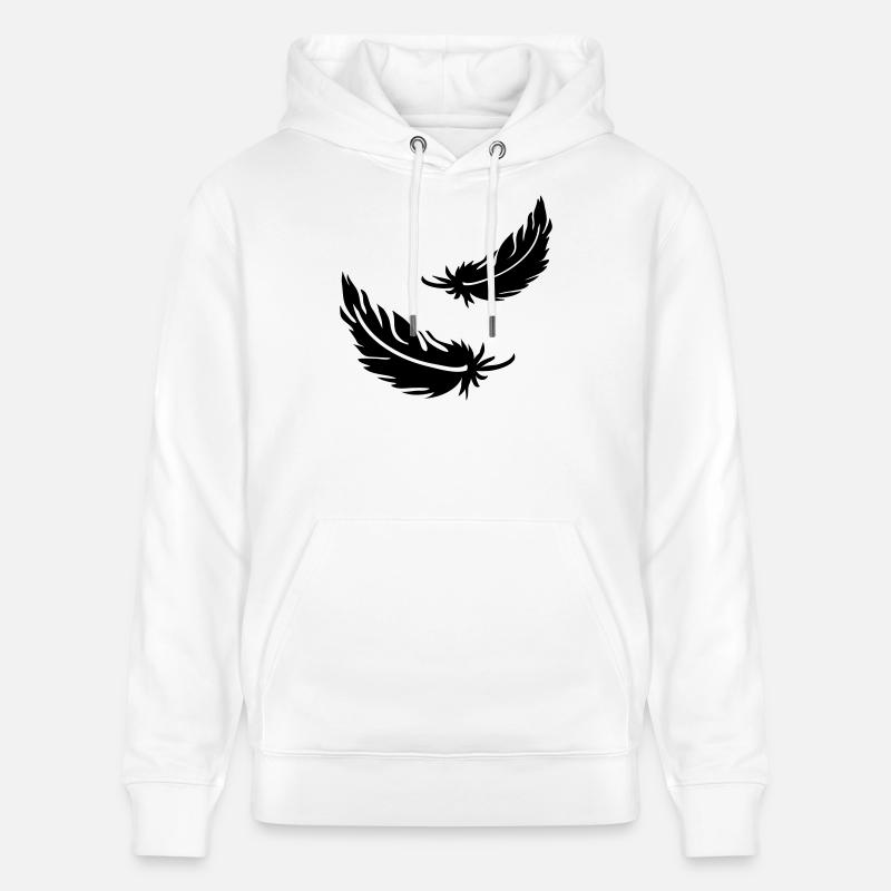 Deux plumes volantes - Sweat à capuche bio CRUISER Stanley/Stella Unisexe - blanc