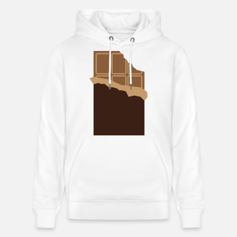 Une barre de chocolat - Sweat à capuche bio CRUISER Stanley/Stella Unisexe - blanc