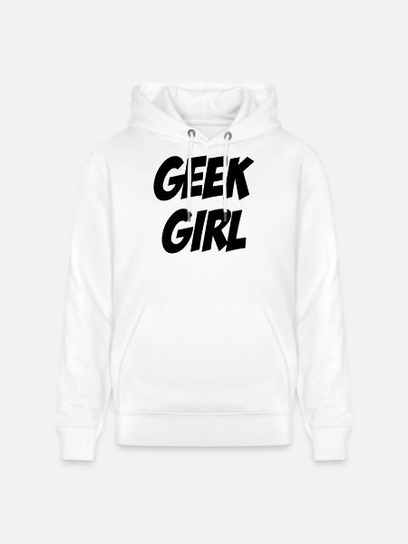 Geek Girl - Stanley/Stella CRUISER Unisex Organic Hoodie - white
