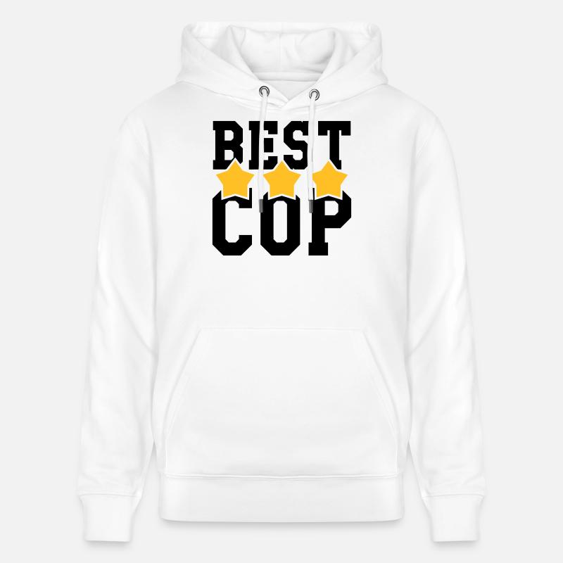 Best Cop ! - Sweat à capuche bio CRUISER Stanley/Stella Unisexe - blanc