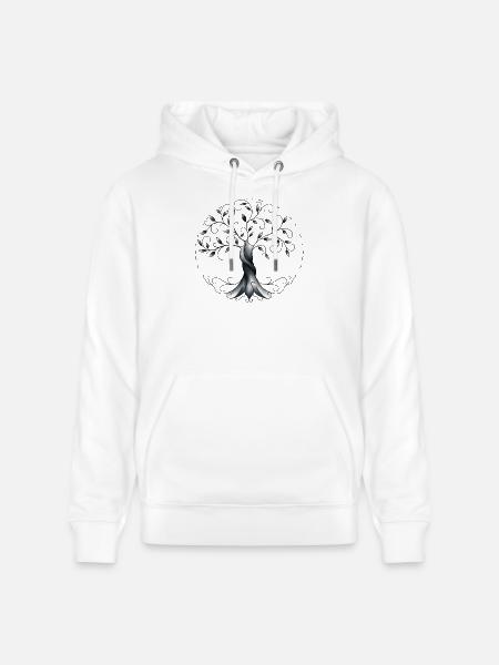 Tree of Life - Stanley/Stella CRUISER Unisex Organic Hoodie - white