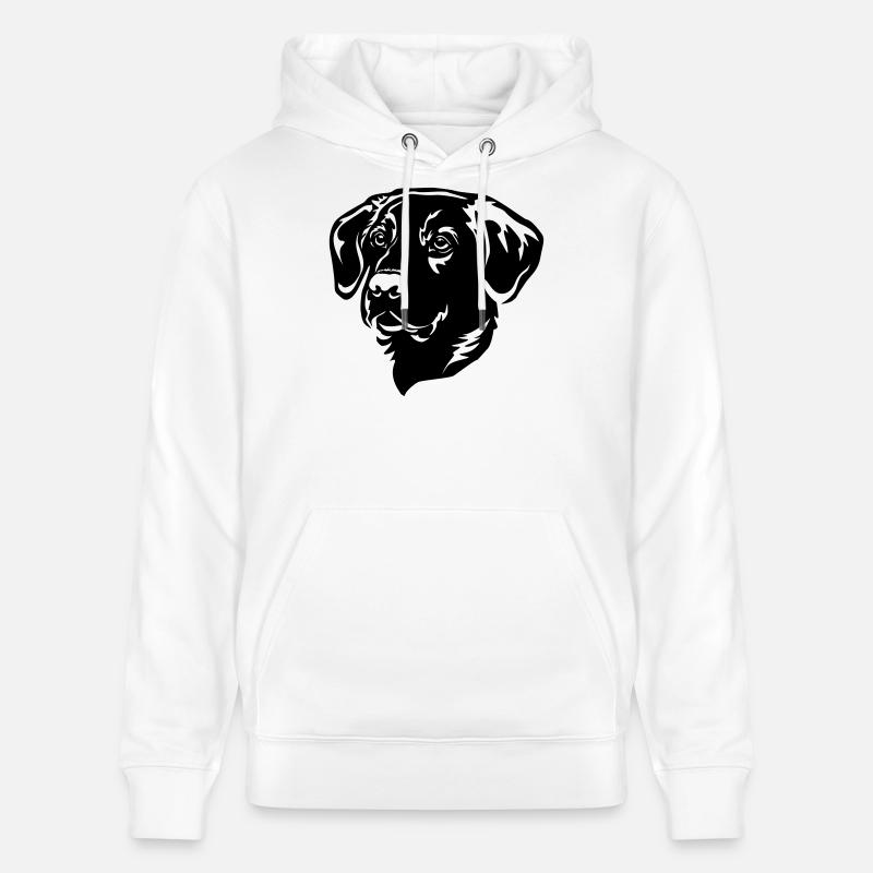 Tête de labrador - Sweat à capuche bio CRUISER Stanley/Stella Unisexe - blanc